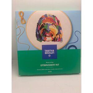 Tabitha Brown Blacky The Dog Embroidery Kit W/ Canvas Hoop & Embroidery Needle